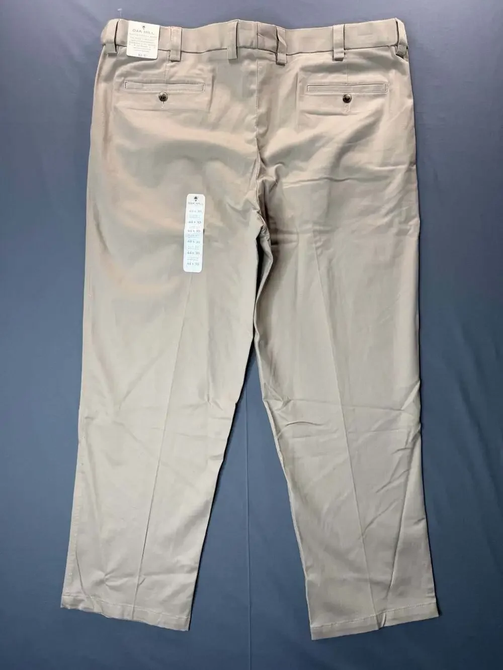 Oak Hill Pleated Premium Pants Men's 44x30 Khaki Chino Dress Pants New with Tags
